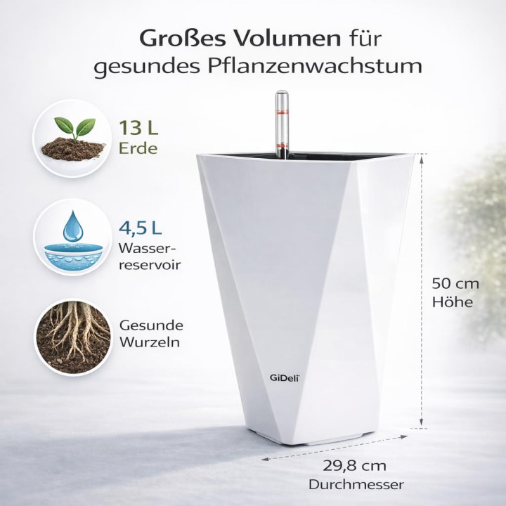 Selbstbewässernder Blumentopf Übertopf | GiDeli