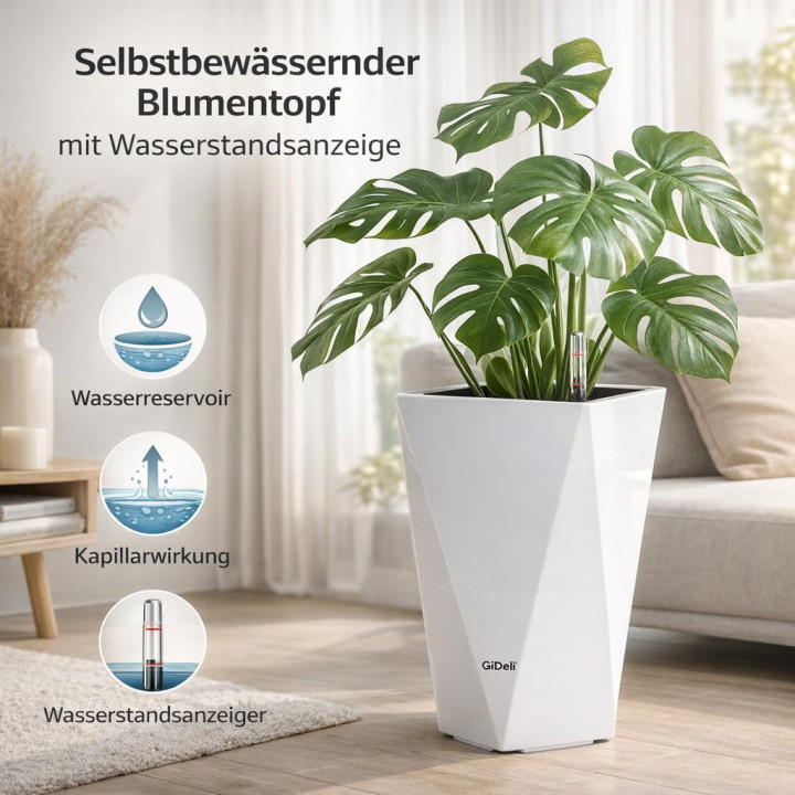 Selbstbewässernder Blumentopf Übertopf | GiDeli
