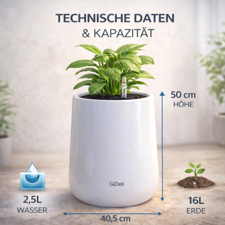 Selbstbewässernder Blumentopf Übertopf | GiDeli