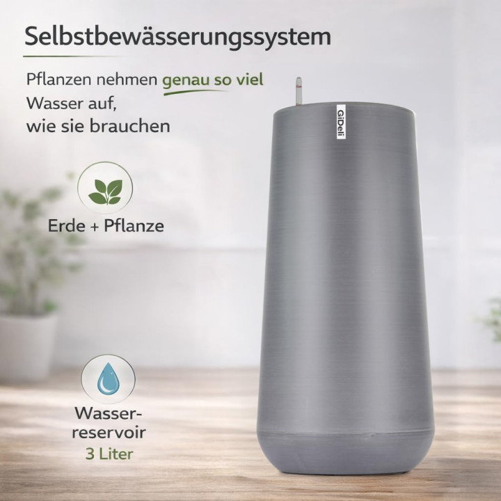 Selbstbewässernder Blumentopf Übertopf | GiDeli