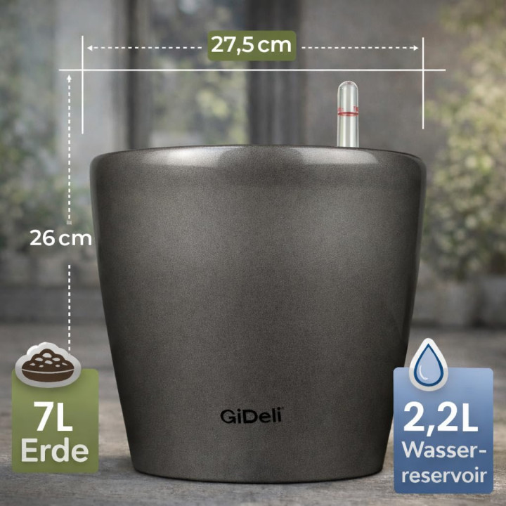 Selbstbewässernder Blumentopf Übertopf | GiDeli