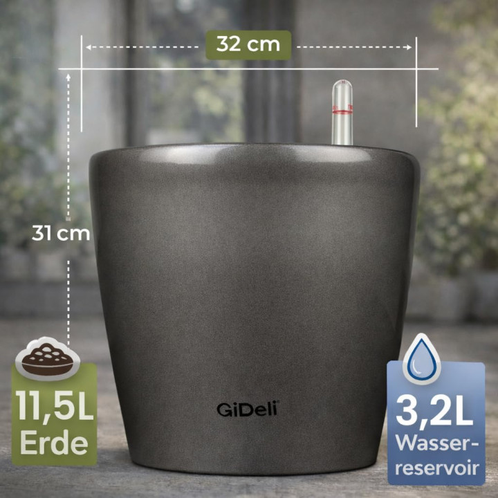 Selbstbewässernder Blumentopf Übertopf | GiDeli
