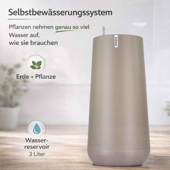 Selbstbewässernder Blumentopf Übertopf | GiDeli