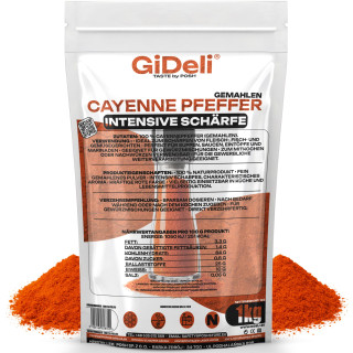 Cayennepfeffer 1kg - Gemahlen Chilipulver Scharf | GiDeli