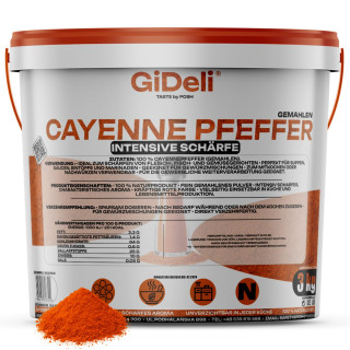 Cayennepfeffer 3kg - Gemahlen Chilipulver Scharf | GiDeli