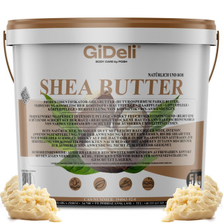 Sheabutter 5kg - Unraffiniert A-Grade Handgeknetet | GiDeli
