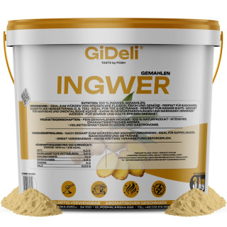 Ingwerpulver 3kg - Gemahlen Ingwer Naturrein Tee | GiDeli