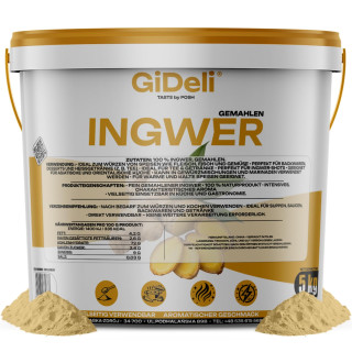 Ingwerpulver 5kg - Gemahlen Ingwer Naturrein Tee | GiDeli