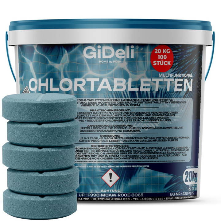 Chlortabletten Multifunktional 20kg - Poolpflege | GiDeli