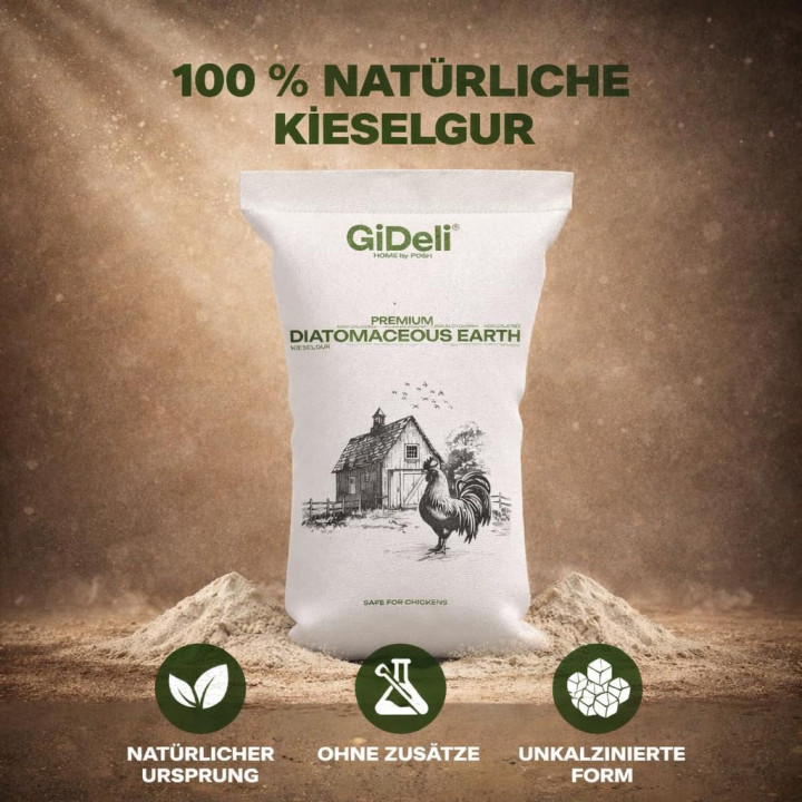 Kieselgur Hühner 10kg - Diatomeenerde Fein | GiDeli