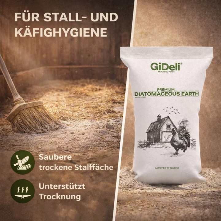 Kieselgur Hühner 10kg - Diatomeenerde Fein | GiDeli