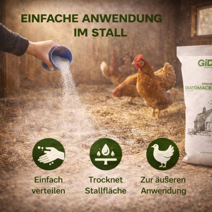 Kieselgur Hühner 10kg - Diatomeenerde Fein | GiDeli