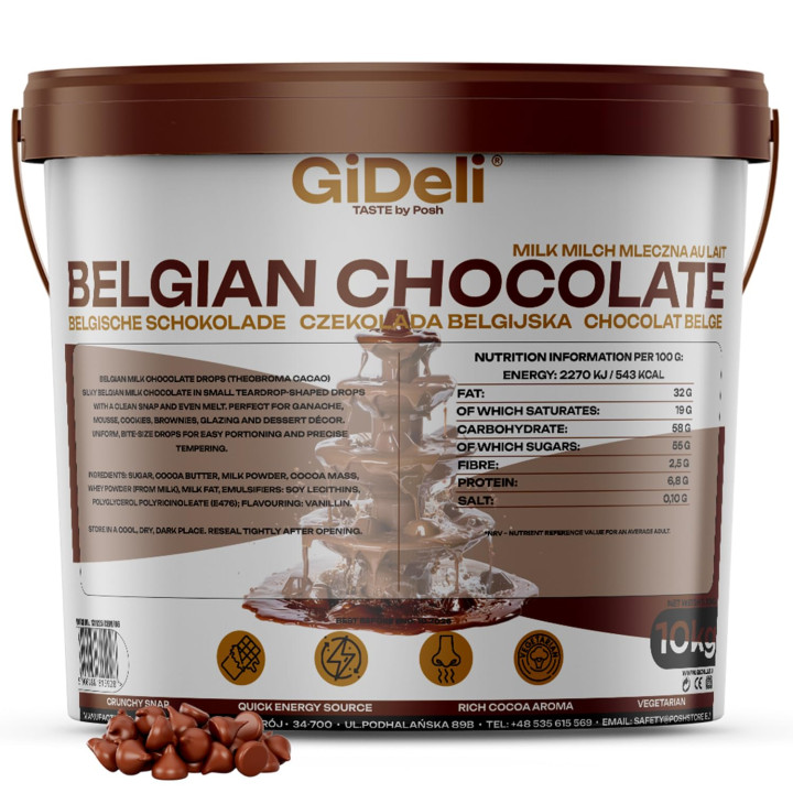 Belgische Schokolade 10kg - Kuvertüre Kakao für | GiDeli