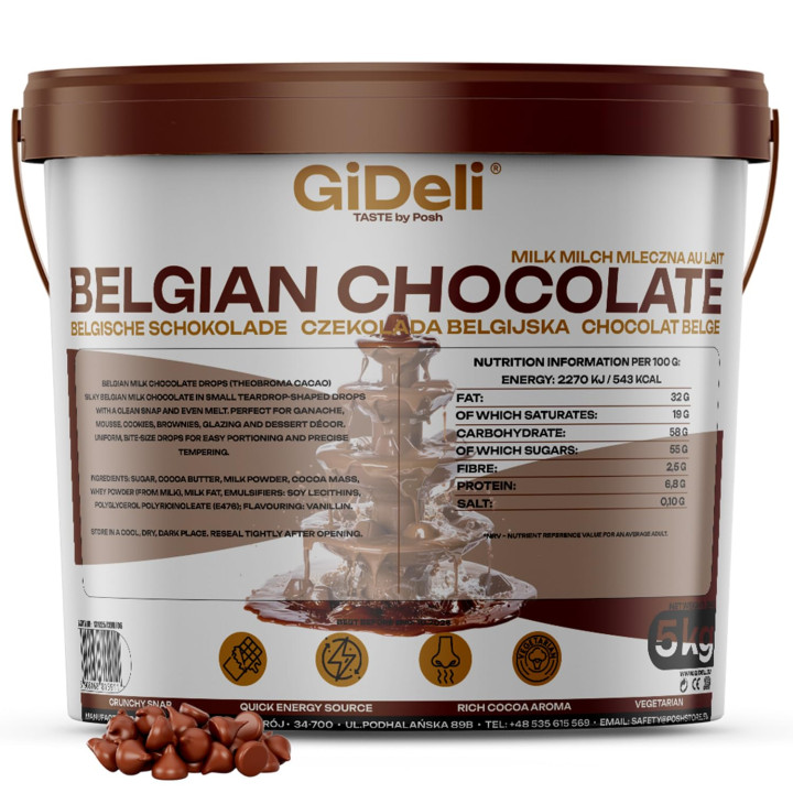 Belgische Schokolade 5 kg - Kuvertüre Kakao für | GiDeli